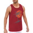thumbnail image 2 of LANGWYQU Summer Men Casual Tank Tops Palm Tree Printed Sport Active Gym Shirt, 2 of 5