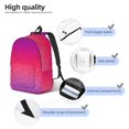 thumbnail image 4 of Yiaed Light Purple Glitter Print Backpack, Premium Laptop Backpack, Travel Backpack for Women, Lightweight Backpacks, Comfortable Back Pack-Medium, 4 of 7
