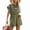 Green, variant on Utility Romper Shorts Button Down Rompers For Women Summer Short Sleeve Jumpsuit