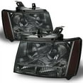 thumbnail image 4 of AKKON - For [Crystal SMOKED LENS] 07-14 Chevy Suburban 1500 2500 Tahoe Headlights + LED Tail Brake lights Lamps, 4 of 7