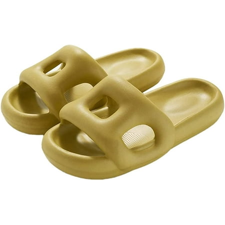 

CoCopeaunts Cloud Slides for Women Men EVA Open Toe Slippers Non-Slip Quick Drying Hollow Shower Shoes Bathroom Slippers Spa Shower Slides Sandal