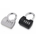 thumbnail image 1 of nipocaio Cadenas à Combinaison, Verrou Réinitialisable à 4 Chiffres avec Manille Réglable, Verrou de Gym Étanche, 1 of 5