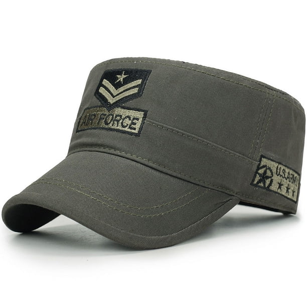 Gorra de béisbol de primavera y otoño, gorra militar plana de payaso simple para exteriores, gorra bordada con camuflaje