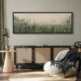 thumbnail image 4 of Large Framed Canvas Print Tranquil Nature Landscape with Wildflowers Wall Art Decorative Ready to Hang Painting for Living room Bedroom - 60"x20" Black Frame, 4 of 9
