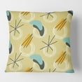 thumbnail image 2 of Designart Retro Abstract Design II' Mid-Century Modern Throw Pillow - 16x16, 2 of 2