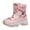 style-02 Pink, variant on Gubotare Kids Winter Boots Toddler Snow Boots for Girls Boys Winter Warm Fur Lined Kids Non Slip Outdoor Shoes Size 3.5 (Blue,Big Kids 3.5)