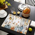 thumbnail image 4 of Blue White Pumpkins Fall Placemats Set of 2, Thanksgiving Maple Leaves Washable Wipeable Table Mats for Dining Tables, Indoor Outdoor Kitchen Place Mats for Holiday Party Table Decor, 4 of 9