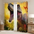 thumbnail image 2 of 3D Dinosaur Curtains Dino 30%-50% Blackout Curtains , Wild Animal Curtains & Drapes Jungle Bedroom Curtains, Tyrannosaurus Rex Window Treatments Dinosaur Gifts, 2 of 6