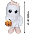 thumbnail image 3 of Bonita decoración de Halloween en color rosa: pequeña figura de fantasma, decoraciones de fantasmas en color rosa y calabazas de Halloween para decorar el hogar (niña fantasma), 3 of 3