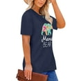 thumbnail image 3 of Anbech Mama Bear Plus Size T-Shirts for Women Mother's Day Graphic Bear with Flowers Print Oversize Short Sleeves T-Shirt with Round Neck, 3 of 4