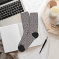 thumbnail image 6 of KLL Ladybugs on Black and White Striped Print Cool Socks Men's Women's Crew Socks Funny Crazy Novelty Stockings, 6 of 7