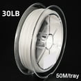 thumbnail image 3 of Fly Fishing Line Preparation Outdoor 8 Strands Flexible Backing Fish Flying Cord Pocket Tool Freshwater Storage Fishline White 30LB, 3 of 7