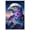 Unframe-style, variant on Majestic Bald Eagle Wolf Galaxy Wall Art Cosmic Nebula Fantasy Poster Print