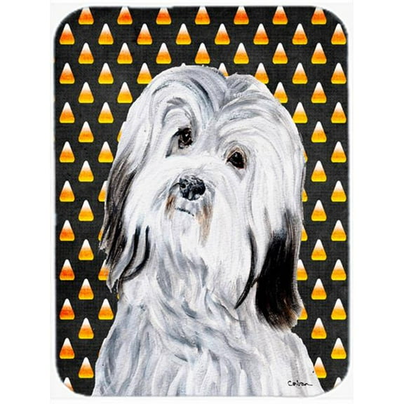 Havanese Candy Corn Halloween Mouse Pad, Hot Pad Or Trivet, 7.75 x 9.25 In.