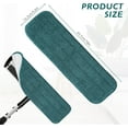 thumbnail image 2 of czcpp-Replacement Microfiber Mop Pads - 10 Pack,Green, 18" x 5.6", Wet & Dry, Compatible with Rubbermaid Commercial 18 Inch Mop Head, Floor Cleaning Refills, 2 of 4