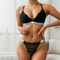 thumbnail image 4 of HAJGJP Sexy Lingerie for Women Adjustable Straps French Triangle Bralette Open Back Comfortable Daily Wear Set, 4 of 6