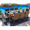 thumbnail image 1 of Tuscany 9-Piece Resin Wicker Outdoor Patio Furniture Rectangular Dining Table Set with Dining Table and Eight Cushioned Chairs (Half-Round Brown Wicker, Sunbrella Canvas Taupe), 1 of 5