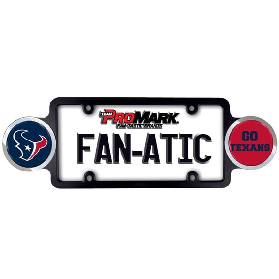 Houston - Go Texans - Automotive License Plate Frame with Team Badges