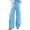 Sky Blue, variant on YABCSAZ Women's Cargo Sweatpants Casual High Waist Baggy Pants Slit Side Wide Leg Oversize Athletic Pants with Pockets for Lounge Workout, Jogging, Running
