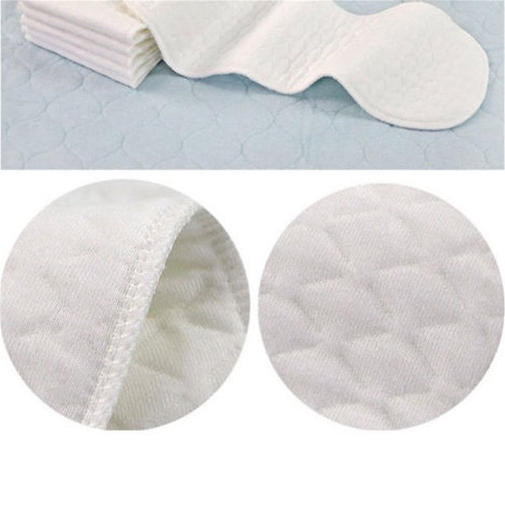 Cotton Baby Diapers,Reusable & Washable Diaper Pad Liners,Soft Skin-Friendly Folding-Free Baby Cotton Diapers Diaper Pad 10 Count (White)