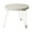 White, variant on Homenest Yellow Foldable Small Round Table, 2-Tier Wood Storage Side Table, Portable Folding Coffee Table, Compact Bedside Nightstand, Indoor Outdoor, 11.81x11.81x11.81in