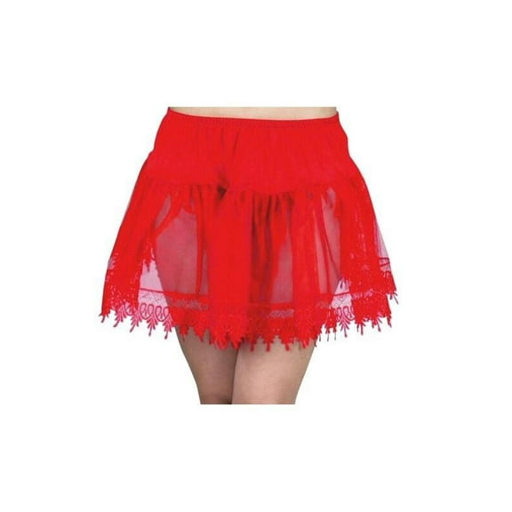 Adult Red Teardrop Lace Petticoat