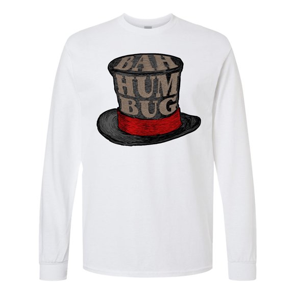 Inktastic Scrooge's Top Hat Bah Humbug Long Sleeve T-Shirt