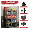thumbnail image 4 of JHYKHG 63" H Storage Shelves,5-Tier Heavy Duty Garage Shelving,Adjustable Shelving Unit,Metal Shelf,Boltless Assembly Rack for Warehouse,Shed,2,500 lb Load,16 x 24 x 63 Inches,Black, 4 of 9