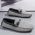 thumbnail image 5 of Men's Casual Loafers Slip On Leather Shoes Comfortable Lightweight Driving Shoes Male Moccasins Classic Penny Loafer Flats Boat Shoes Outdoor Walking Shoes, 5 of 14
