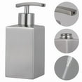 thumbnail image 2 of ZYLER- Stainless Bottle Square Soap Dispenser Pump Lotion, 2 of 6