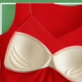 thumbnail image 6 of Red Tank Tops for Women V Neck Bodysuit with In Bra Cups for Support, 6 of 6