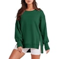 thumbnail image 5 of Solid Oversized Sweatshirt Crew Neck Long Sleeve Pullover Hoodies Tops Fashion Fall Women Clothes Winter, 5 of 10