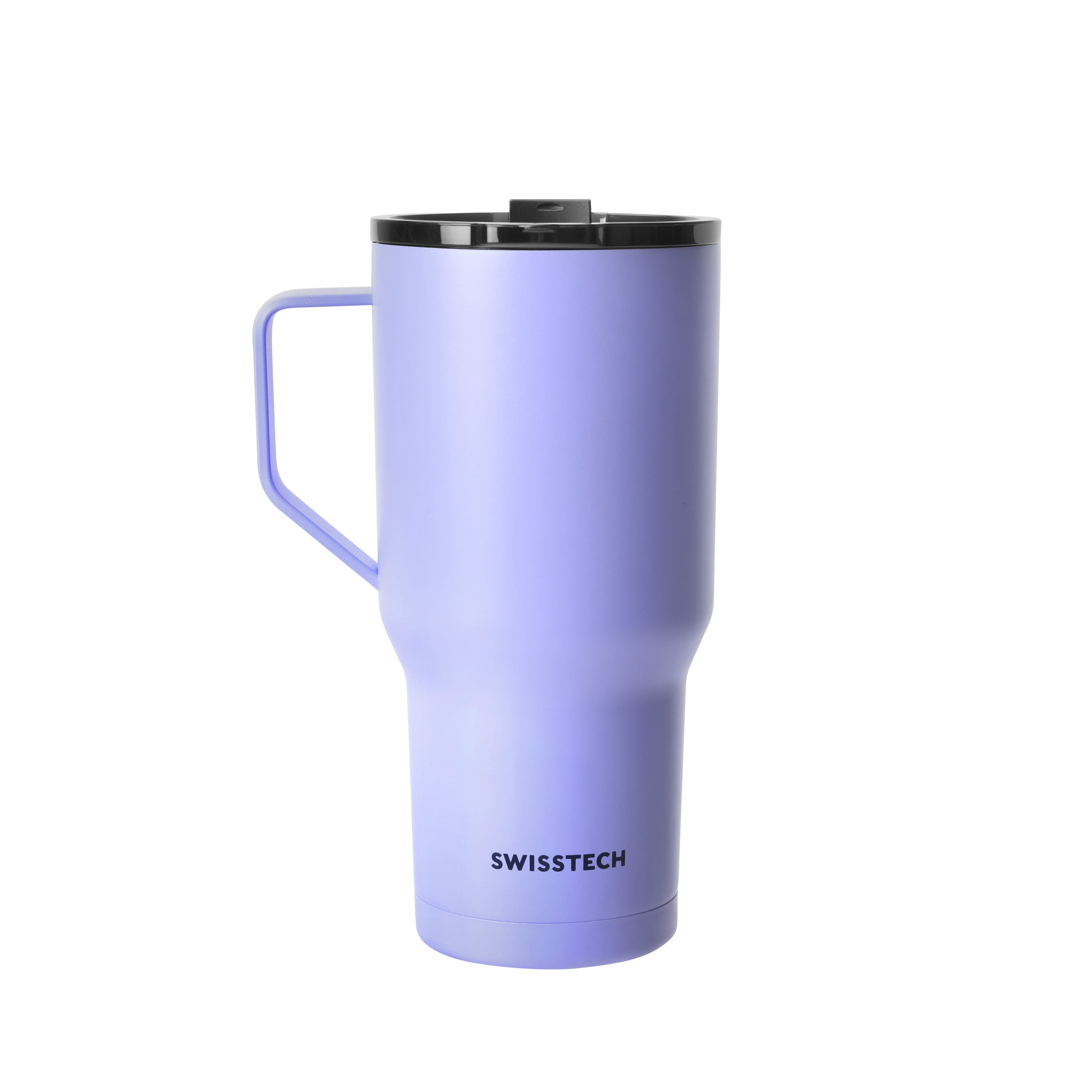 Swiss Tech Becher 30 oz Stainless Steel Water Bottle with Handle, Leak-Proof Lid, Myrtle Purple