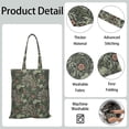 thumbnail image 3 of Bohemian Sketch Style Canvas Shopping Bag – Earthy Rustic Reusable Tote, 3 of 5