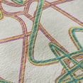 thumbnail image 2 of HomeRoots 675337 3 x 5 ft. White Purple & Teal Geometric Washable Machine Made Rectangle Area Rug with UV Protection, 2 of 7