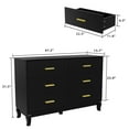 thumbnail image 4 of KULAGAGA  Modern 6 Drawer Dresser for Bedroom, Storage Chest of Drawers for Living Room, Hallway, Entryway, Nursery, 4 of 7