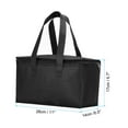 thumbnail image 2 of Unique Bargains Sacs d'Épicerie Réutilisables Isolés Pliables 11'x5.5'x6.7' pour Livraison de Nourriture avec Fermeture Éclair, Noir 2 Unités, 2 of 6