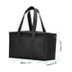 thumbnail image 2 of Bolsa de compras reutilizable aislada plegable Uxcell 11"x5.5"x6.7" con cremallera, negra, 2 of 6