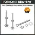 thumbnail image 3 of 20 Set 1/4-20 x 2-3/8" Hex Head Bolts with 1/4" Nuts and Washers, 3 of 7