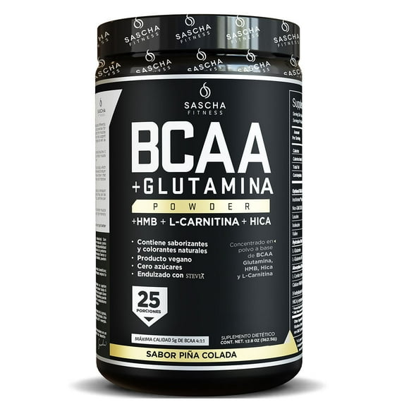 Concentrado en polvo BCAA Sascha Fitness Sabor Piña Colada Fitness Town SFBCPICO