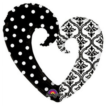 Damask Heart Supershape 30 inch Balloon (1 ct)