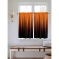 thumbnail image 2 of Burnt Orange Black Ombre Bathroom Window Curtain, Modern Abstract Striped Gradient Light Filtering Coffee Kitchen Curtains, Bedroom Living Room Curtains 2 Panel 84"x45", 2 of 6