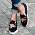 thumbnail image 2 of Oyedens Slip on Loafers for Women Funny Pumpkin Casual Low Top Canvas Shoes Walking Sneakers, 2 of 7
