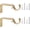 Gold, variant on Set of 2 Golden Heavy Duty Adjustable Curtain Rod Brackets Holders Curtain Rod Brackets for 1 Inch Rod