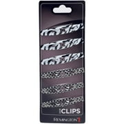 Remington Long Zebra Print Hair Clips, 6 Count