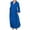 Blue, variant on Midsumdr Fall Dresses for Women Fashion Turndown Collar Solid Color Temperament Long Sleeve Maxi Dresses Loose Plus Size Swing Slit Dresses with Pockets