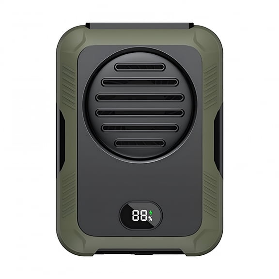 HIBIBUD Electric Neck Fans Foldable Waist Fans USB Rechargeable Handheld Battery Powered Portable Mute Turbine Fans Personal Cooling Neck Fan That Blows Cold Air (Green)