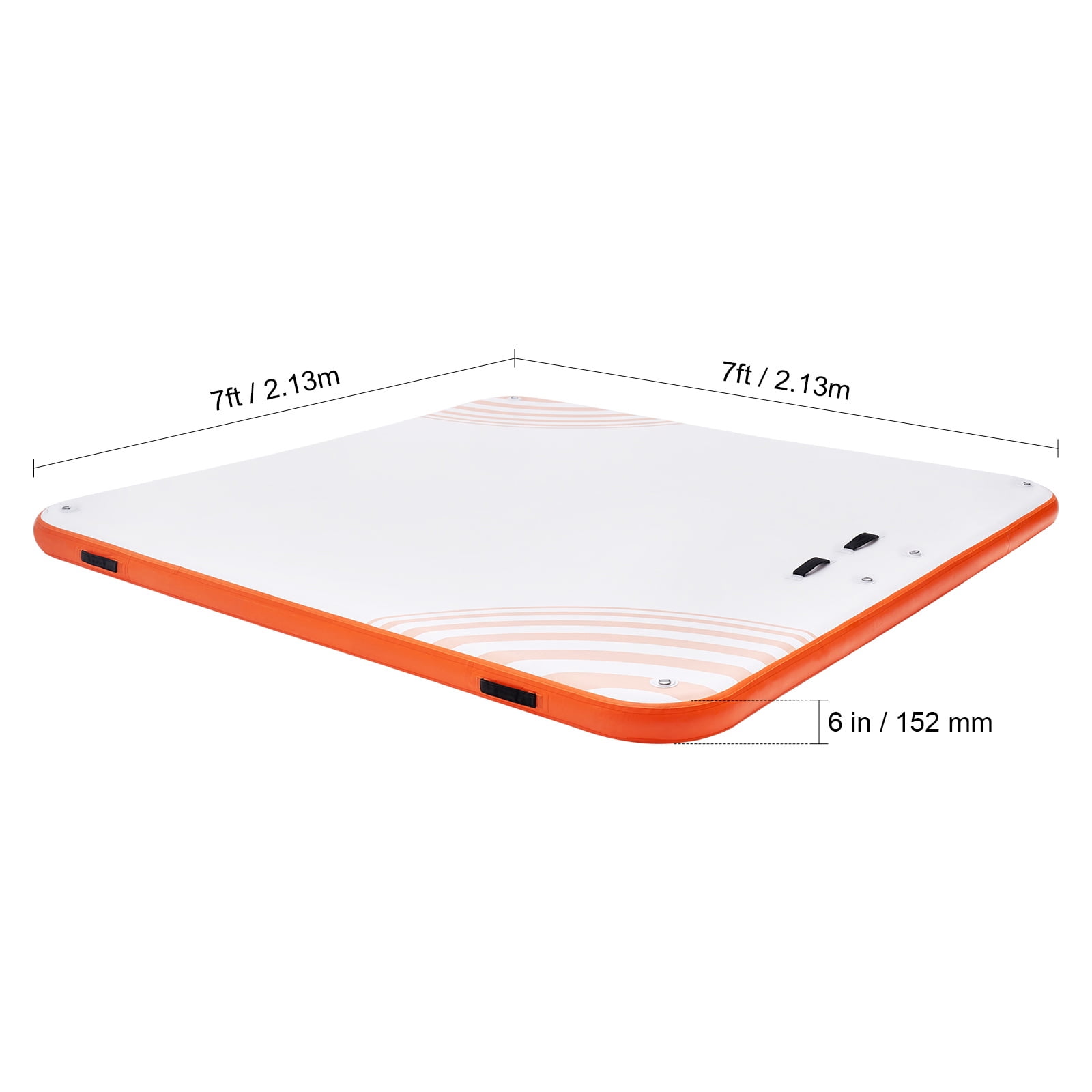 KFFKFF 7x7ft Inflatable Dock Floating Inflatable Dock Platform Pad with Ladder