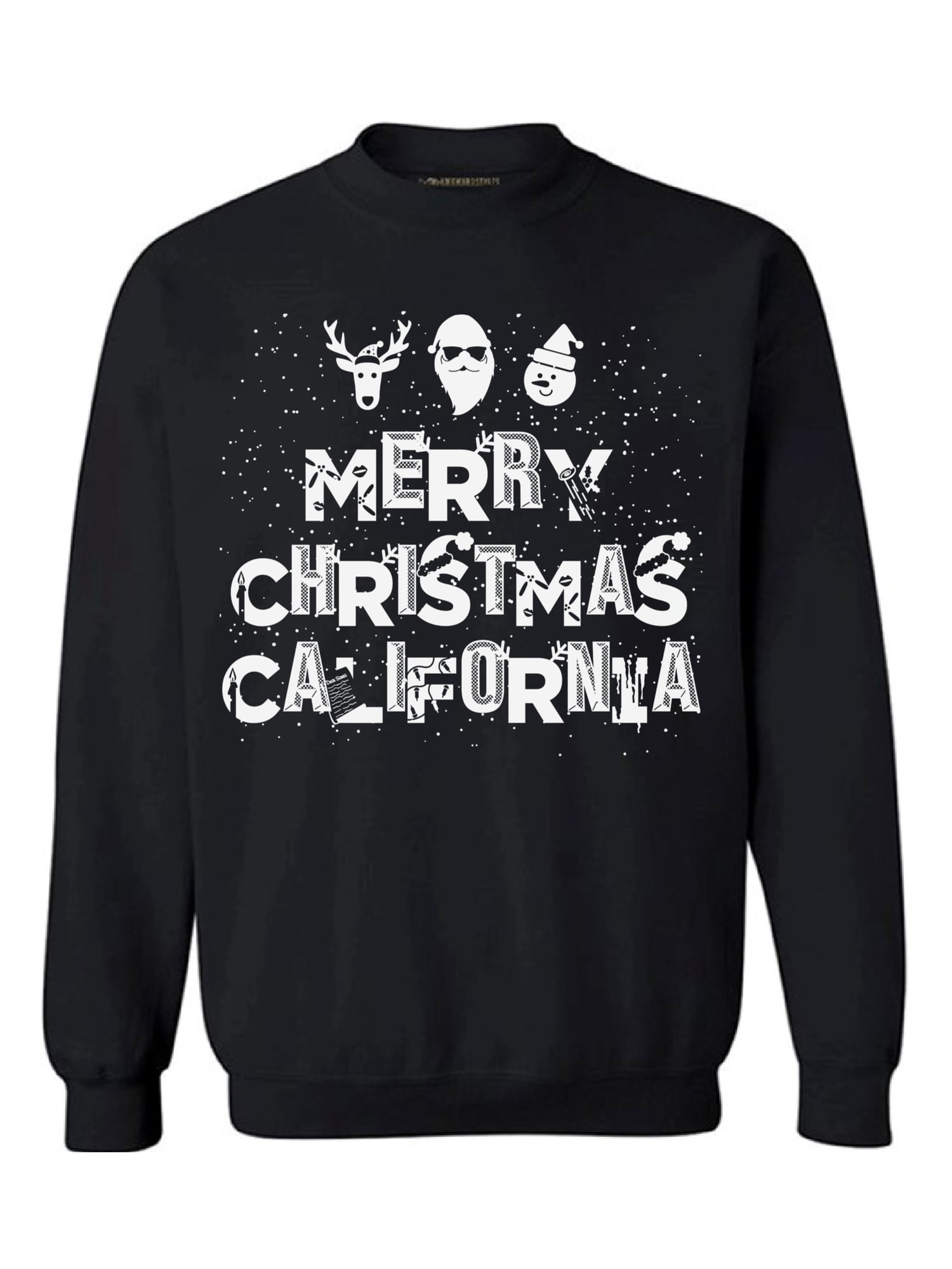 Awkward Styles Merry Christmas California Sweatshirt Ugly Christmas Sweater Cali Love