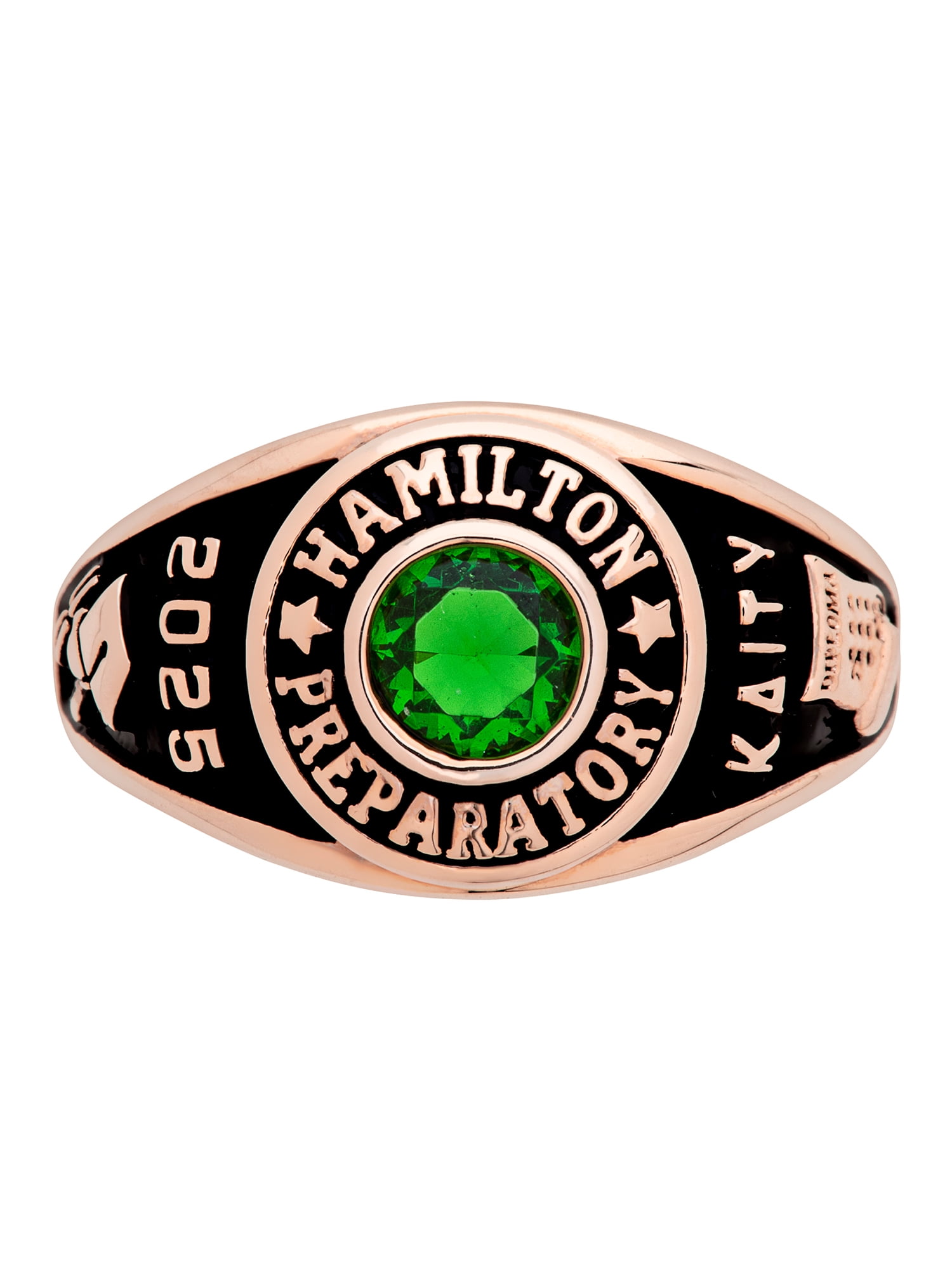 Order Now for 2025 Graduation, Freestyle Women's Round Birthstone Class Ring, Personalized, High School or College
